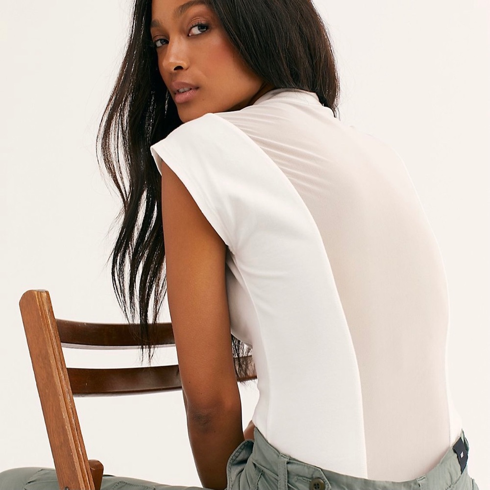 NWT Free People Mesh Ya Baby Tee